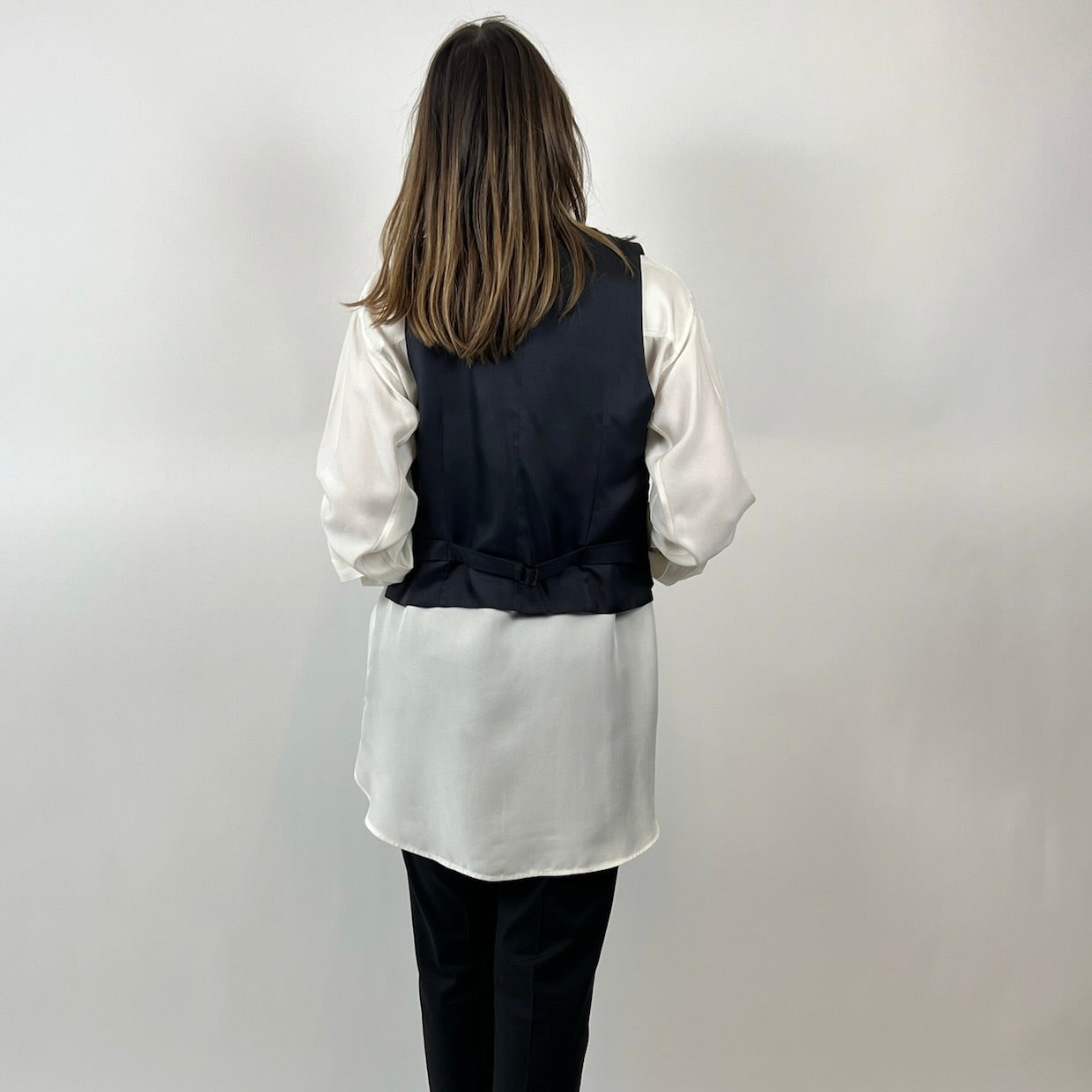 SAINT LAURENT Gilet smocking nero
