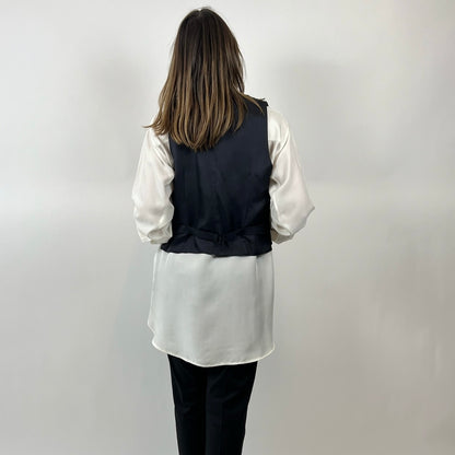 SAINT LAURENT Gilet smocking nero