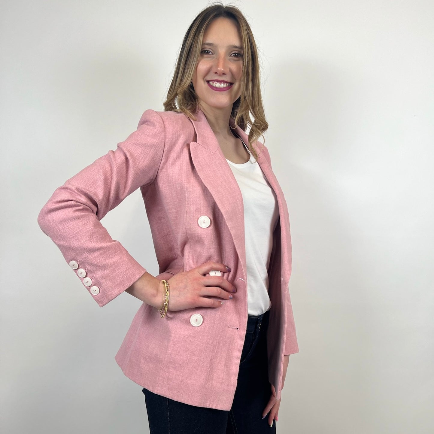 GIADA BENINCASA Giacca blazer rosa bon bon