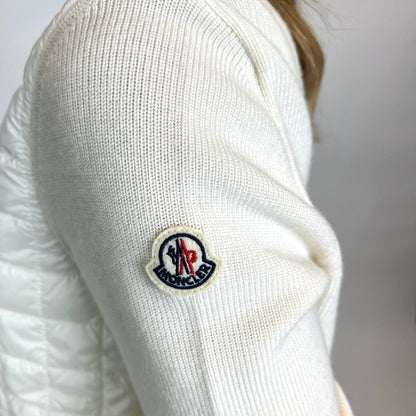MONCLER  Giacca in maglia con piuminofrontale