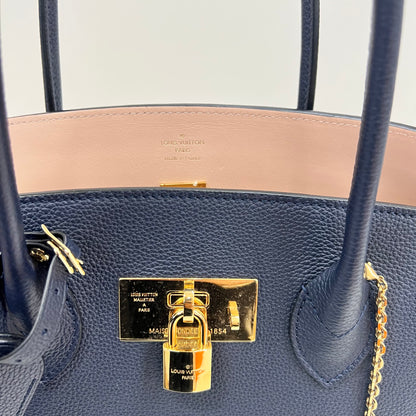 LOUIS VUITTON Borsa Milla MM in pelle martellata blu
