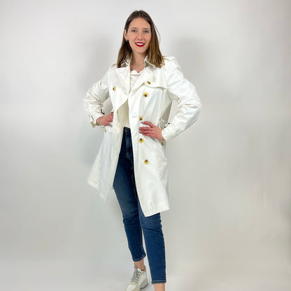 BURBERRY Trench in nylon bianco