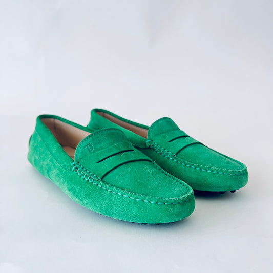 TOD’S Mocassini gommini verde prato