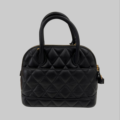BALENCIAGA Borsa "B. Ville" in pelle nera matelassé arrotondata