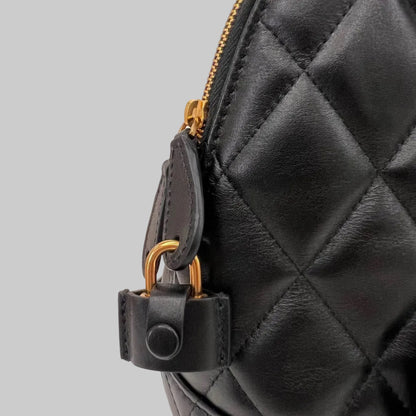 BALENCIAGA Borsa "B. Ville" in pelle nera matelassé arrotondata