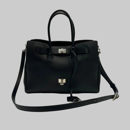 BALENCIAGA Borsa Bel Air in pelle liscia nera