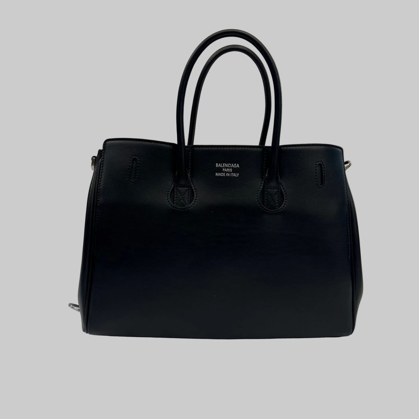 BALENCIAGA Borsa Bel Air in pelle liscia nera
