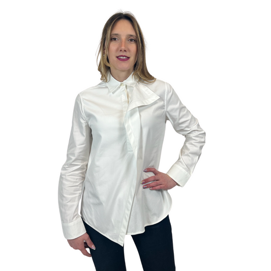 BALENCIAGA Camicia casacca bianca in cotone