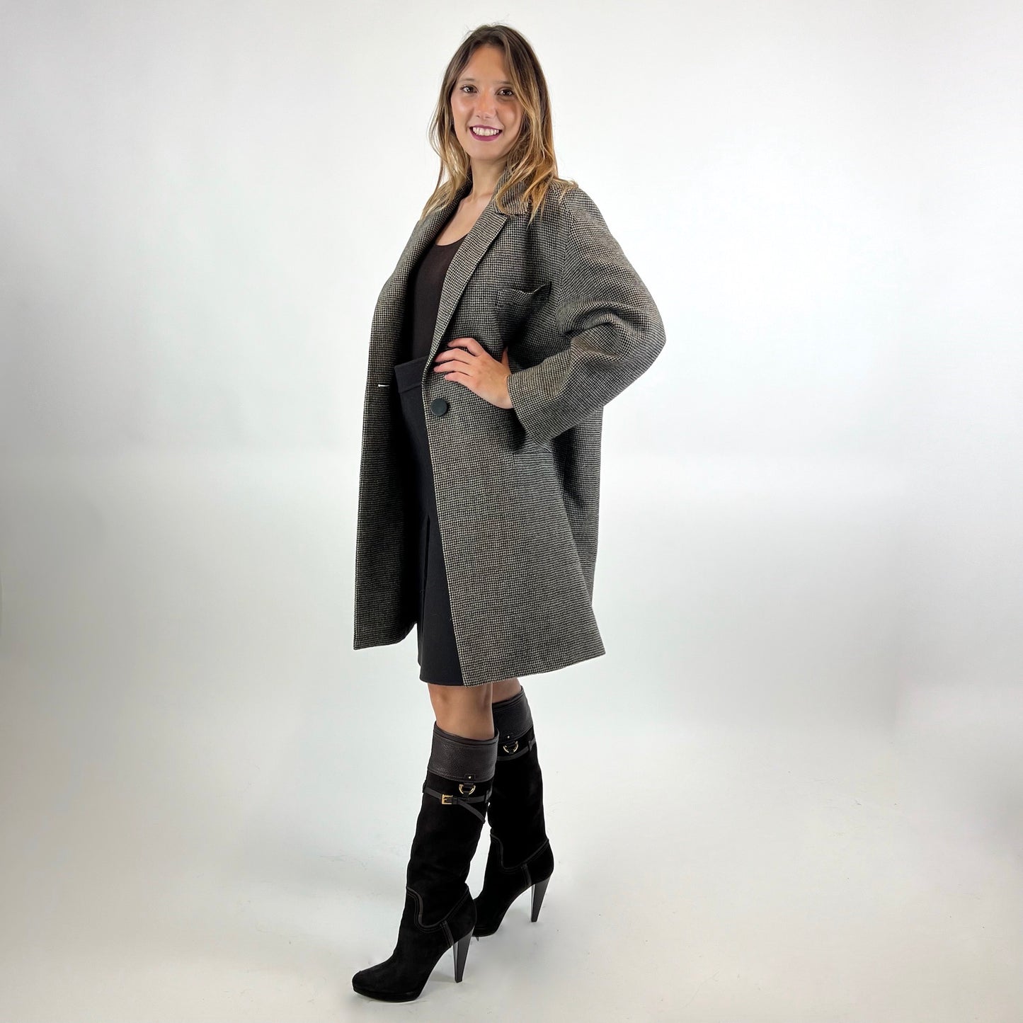 BALENCIAGA Cappotto pied de poule 