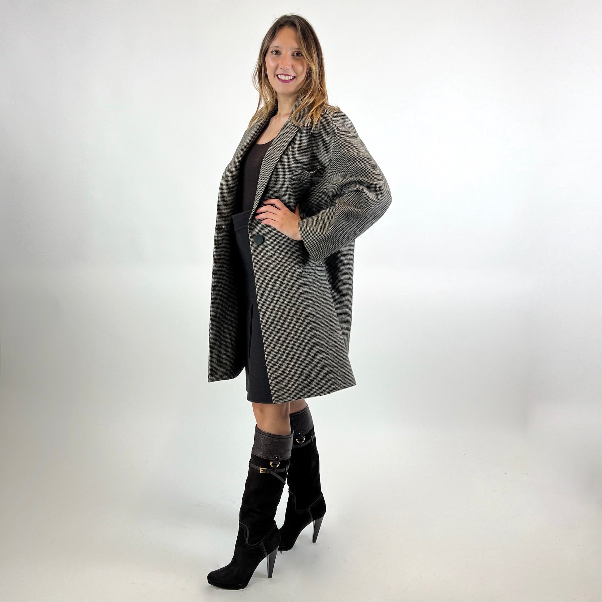 BALENCIAGA Cappotto pied de poule 