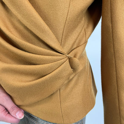 BALENCIAGA Giacca blazer in lana giallo ocra