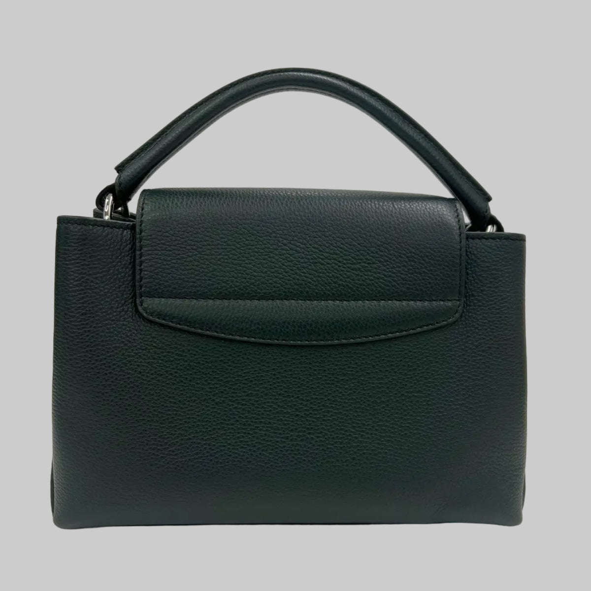BALLY Borsa "Lock Me" piccola in pelle granata verdone hardware argento