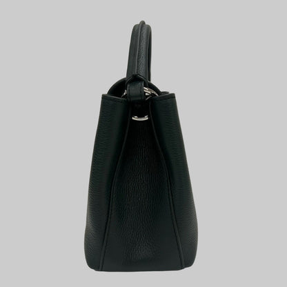 BALLY Borsa "Lock Me" piccola in pelle granata verdone hardware argento