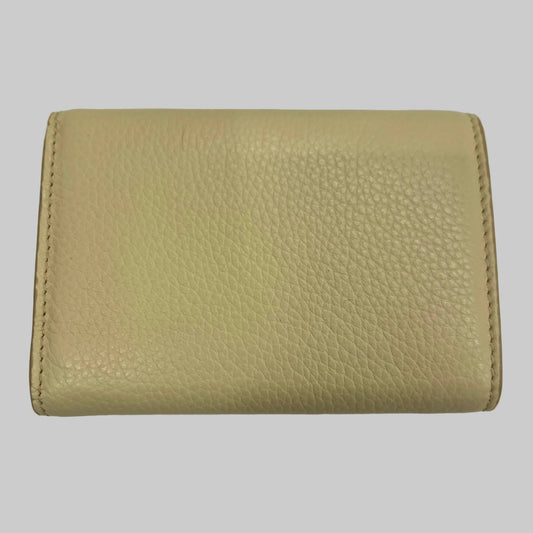 BALLY Portafoglio "Lock Me" compatto in pelle granata color burro hardware argento