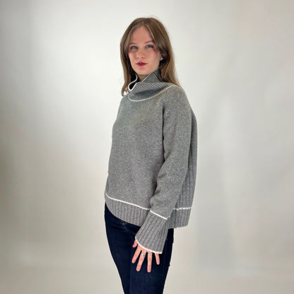 BE YOU GERALDINE ALASIO Maglione in cashmere grigio