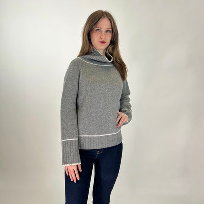 BE YOU GERALDINE ALASIO Maglione in cashmere grigio