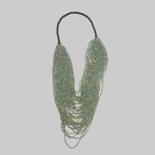 BIJOUX Collana multifili turchese e panna