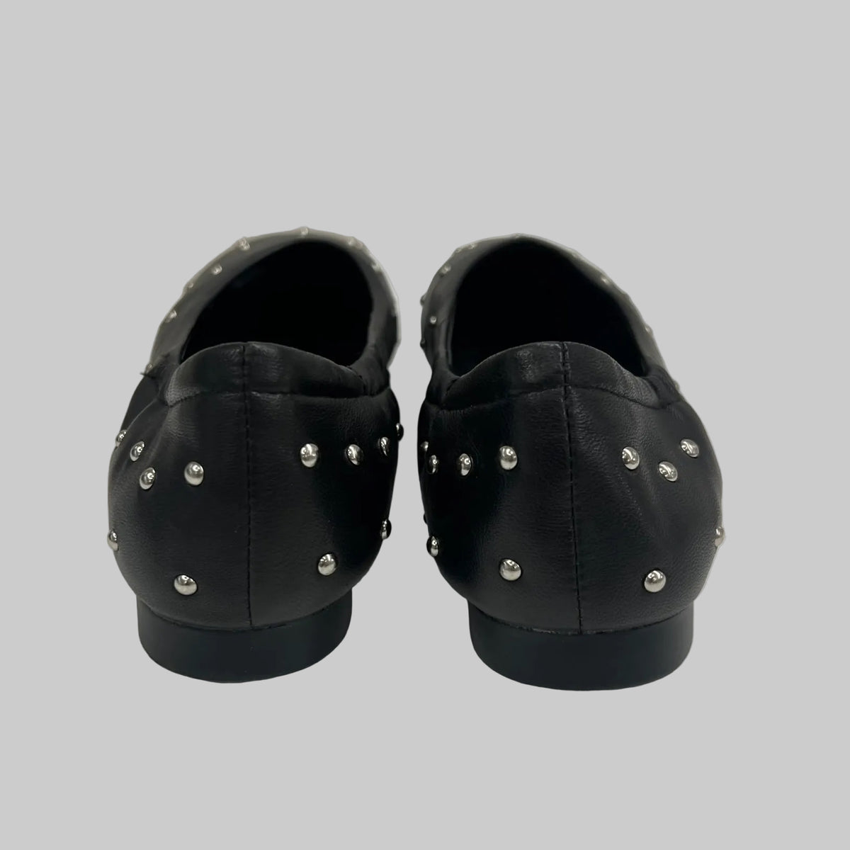 BLACK ROSE Scarpa ballerina nera con borchiette