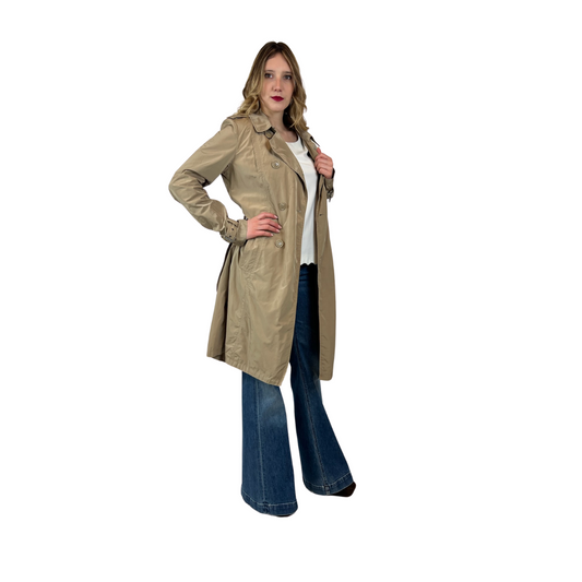 BLAUER Trench lungo beige tortora