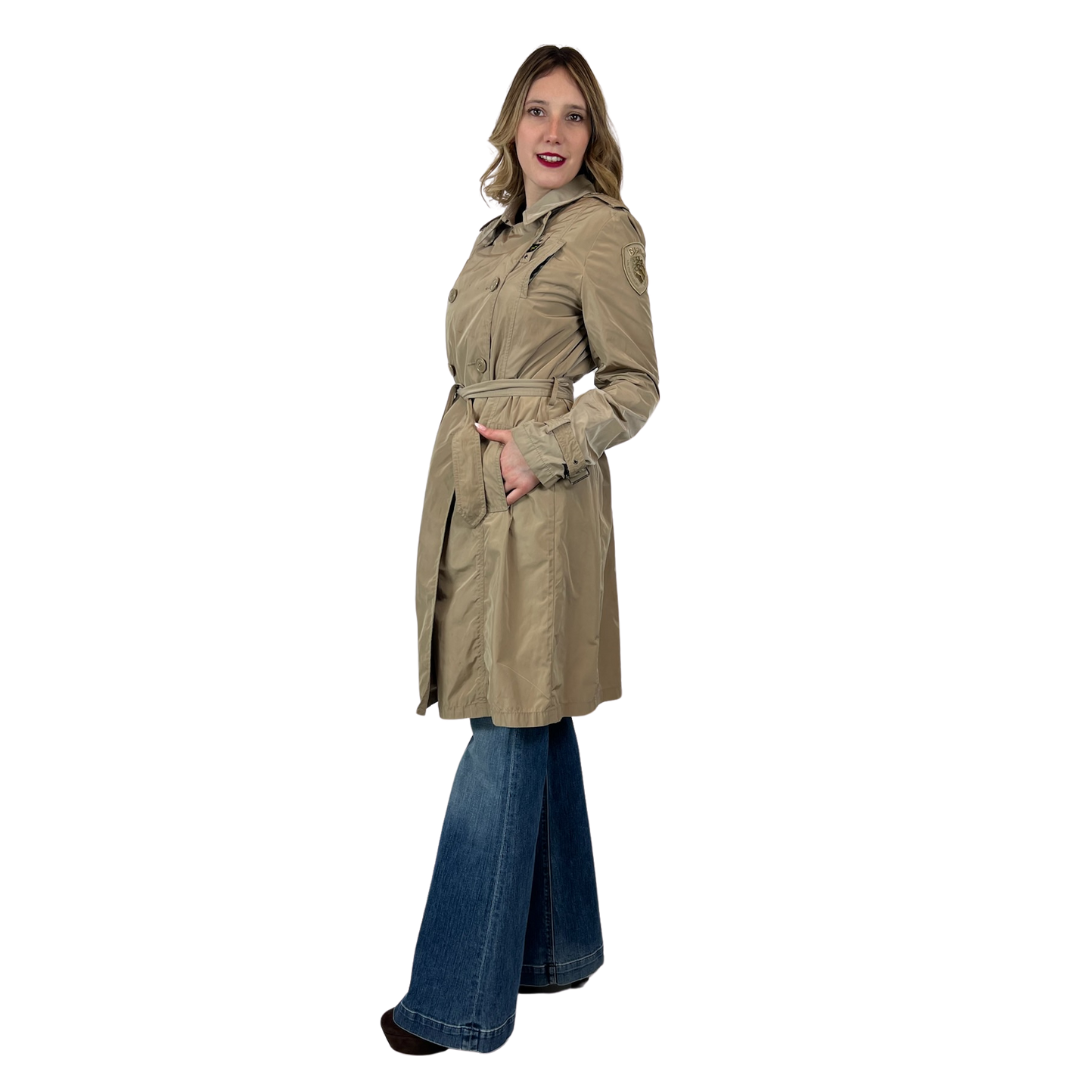 BLAUER Trench lungo beige tortora