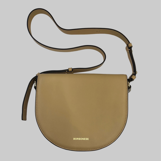 BORBONESE Borsa in pelle beige