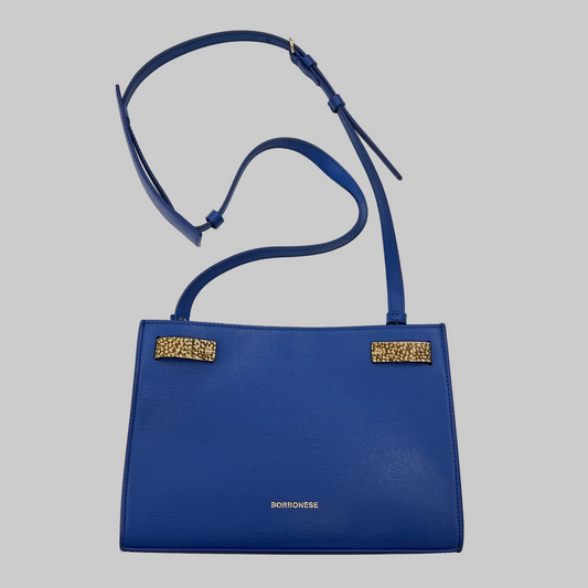 BORBONESE Borsa in pelle bluette
