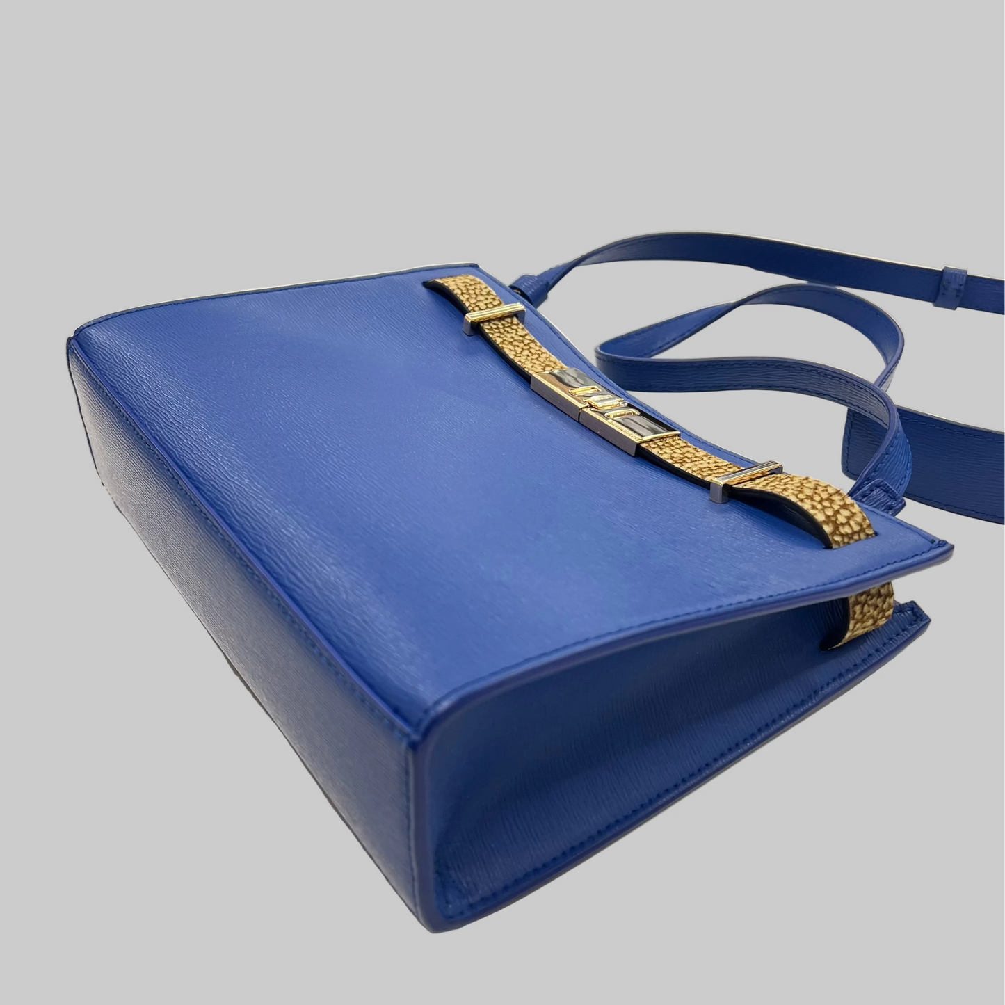 BORBONESE Borsa in pelle bluette