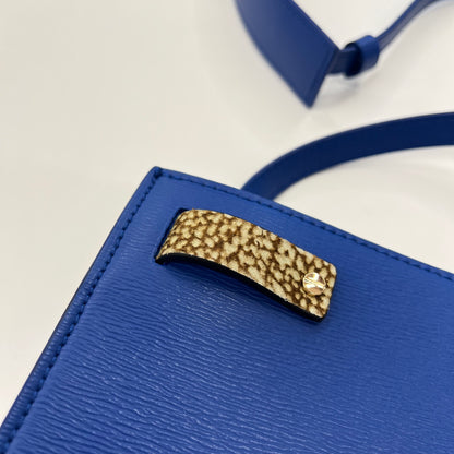 BORBONESE Borsa in pelle bluette