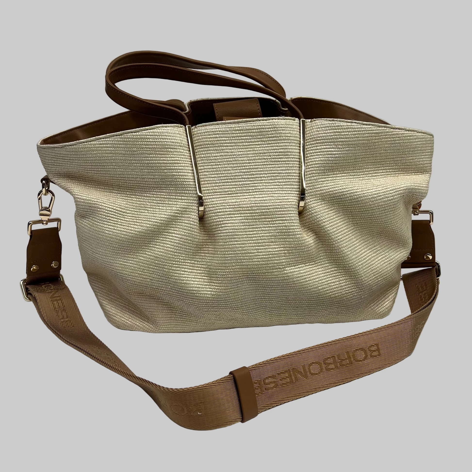 BORBONESE Borsa shopper in paglia