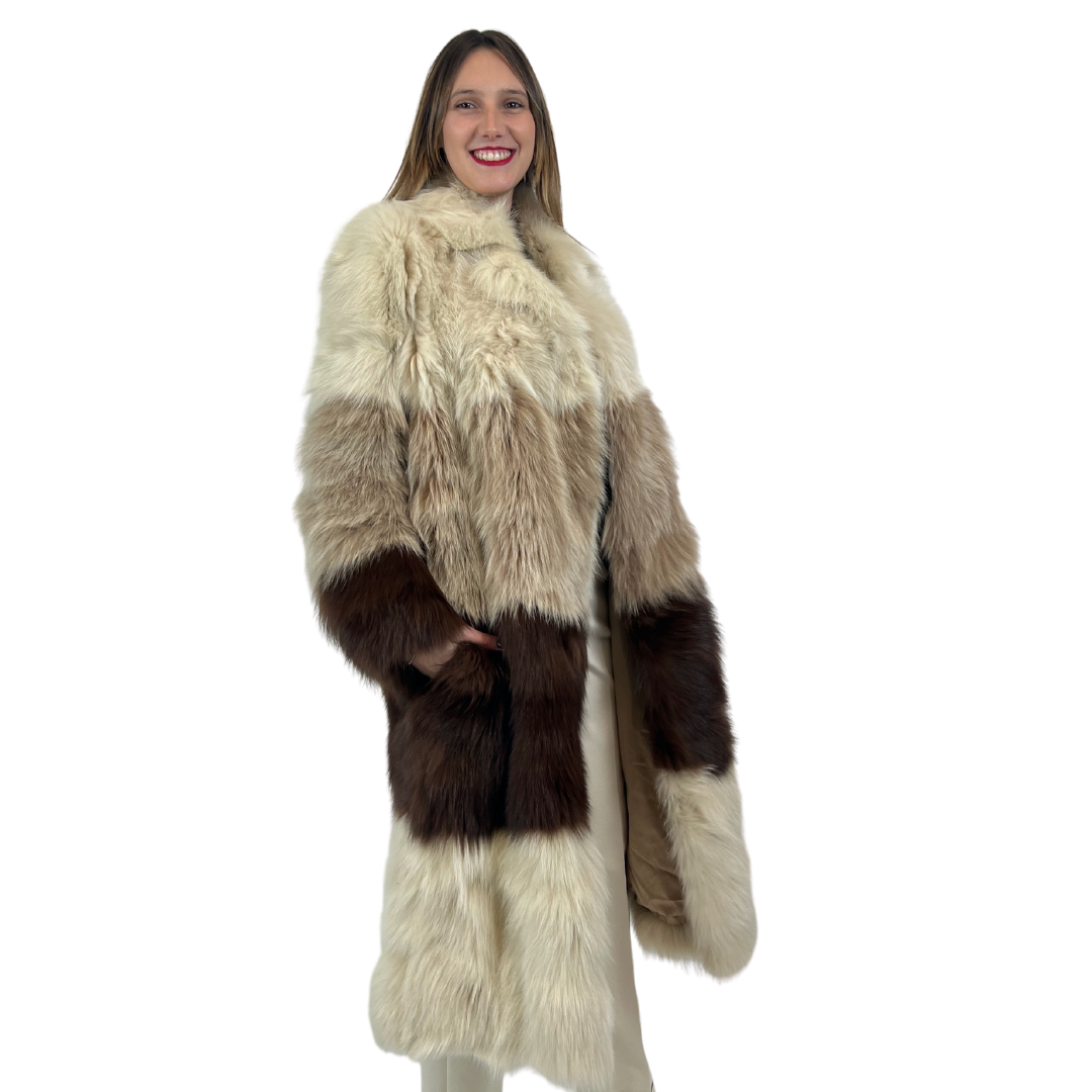 BORBONESE Pelliccia lunga tre colori