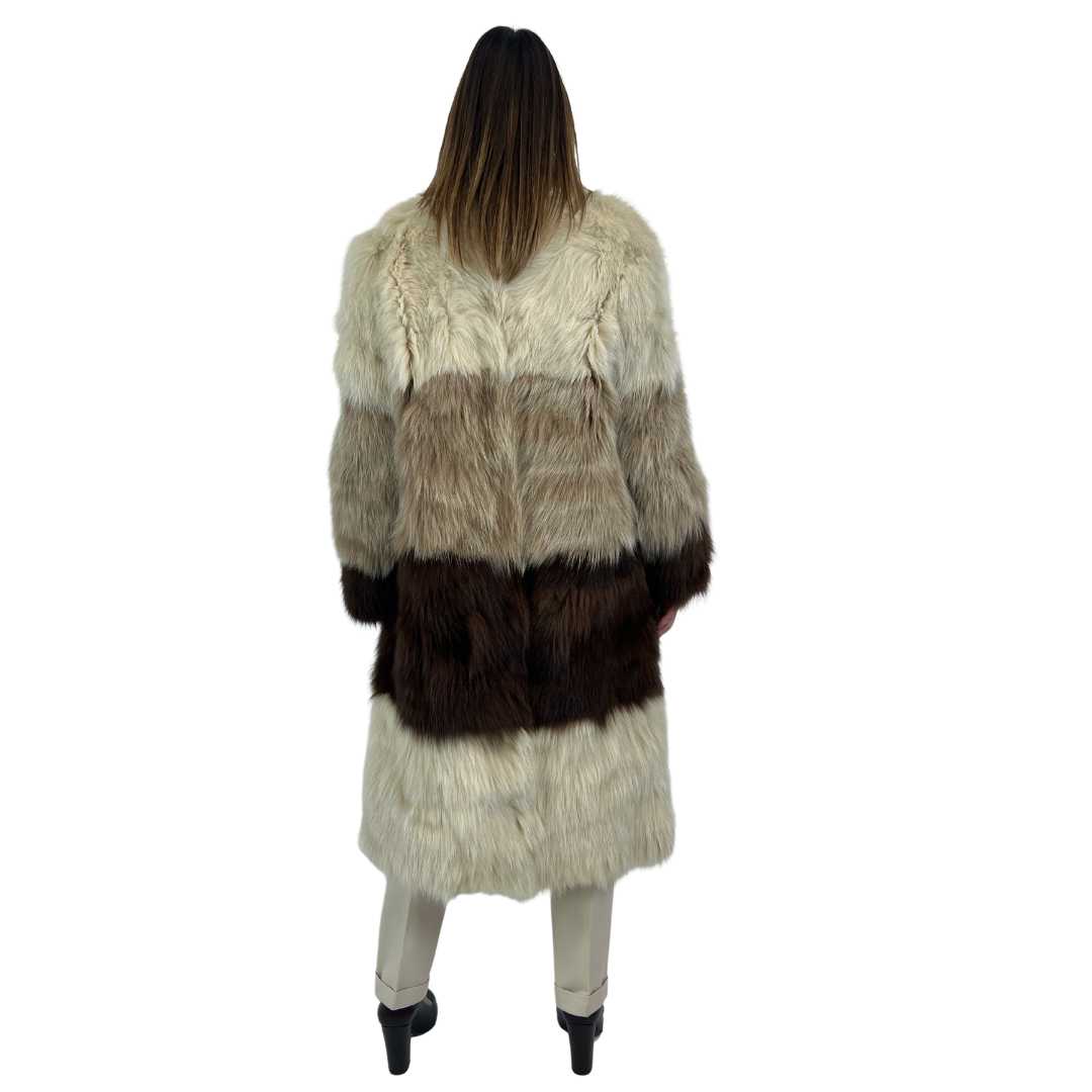 BORBONESE Pelliccia lunga tre colori