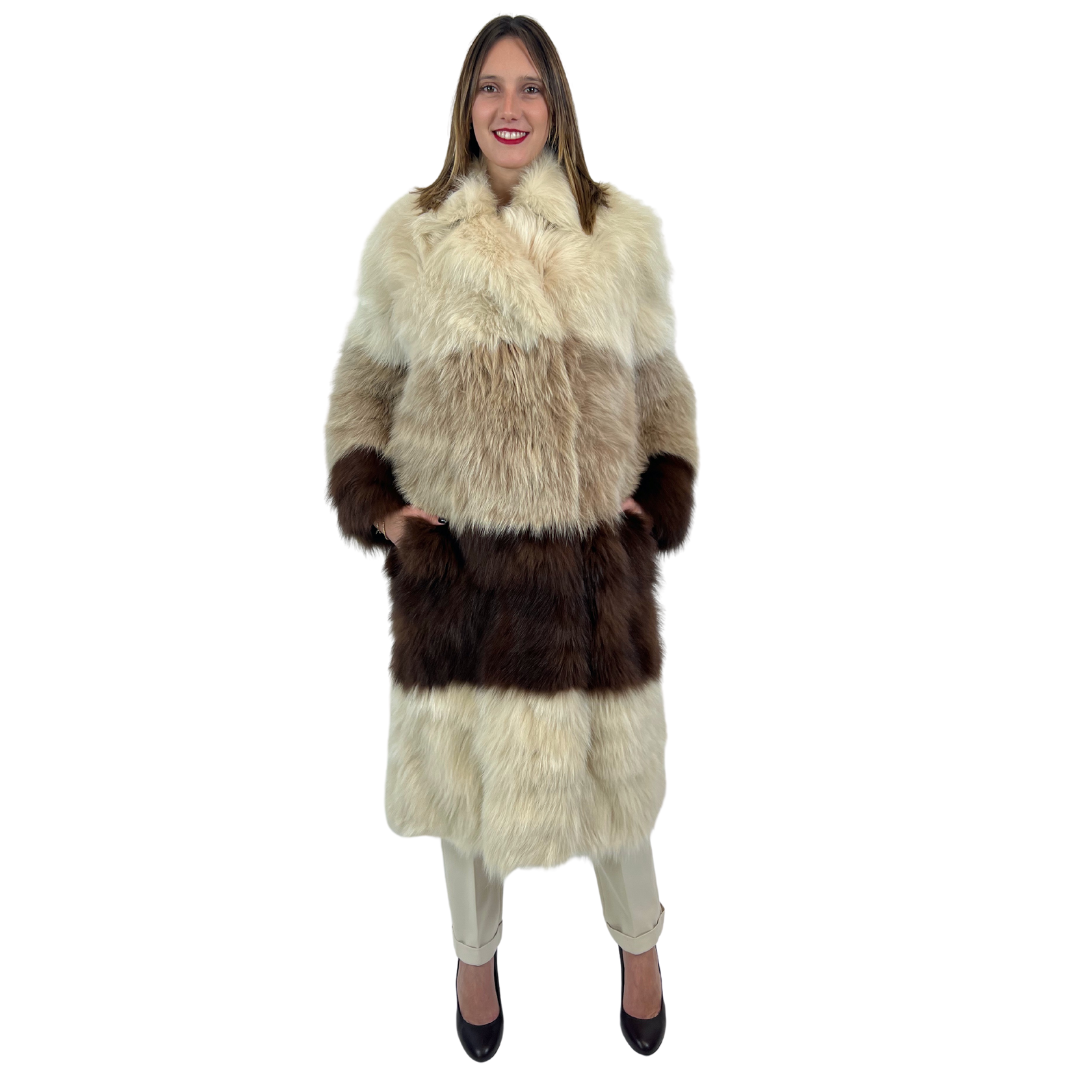 BORBONESE Pelliccia lunga tre colori