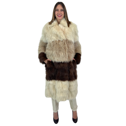 BORBONESE Pelliccia lunga tre colori