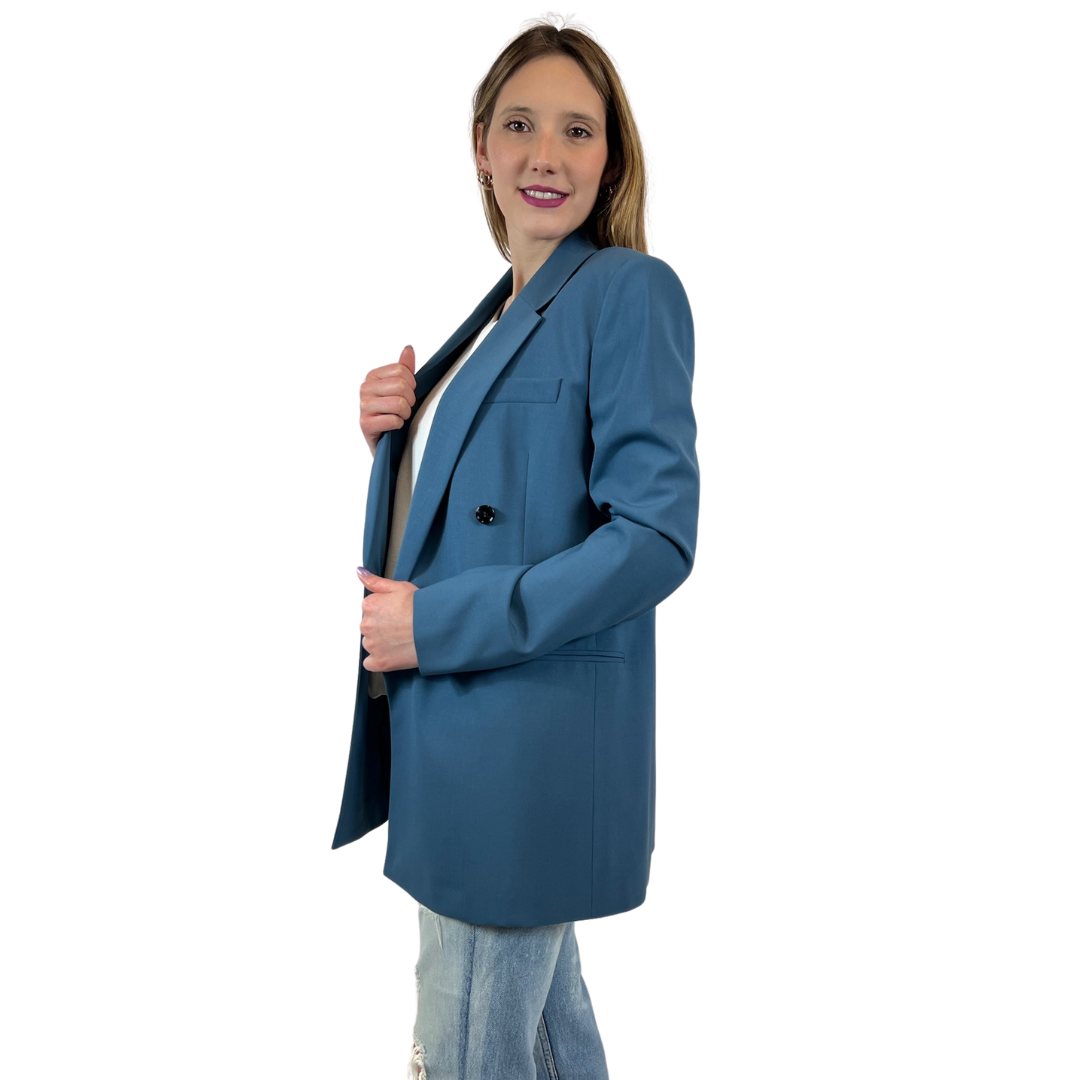 BOSS Blazer lungo doppio petto carta da zucchero