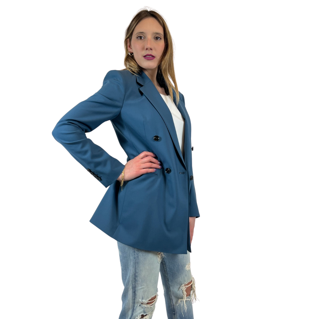 BOSS Blazer lungo doppio petto carta da zucchero