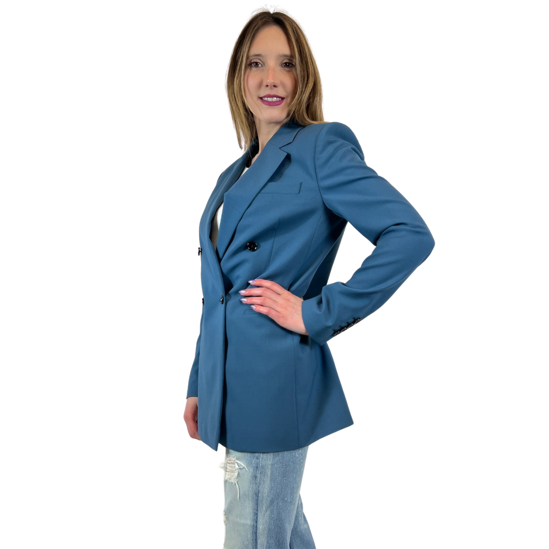 BOSS Blazer lungo doppio petto carta da zucchero