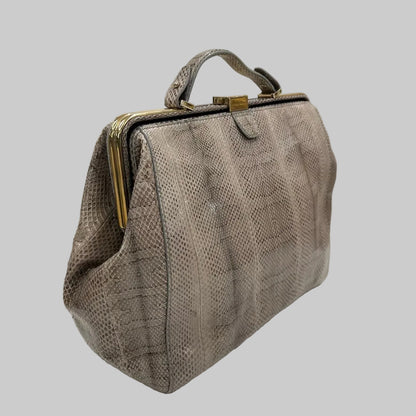 BOSS Borsa grigia sfumata in pitone 