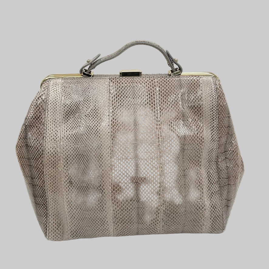 BOSS Borsa grigia sfumata in pitone 