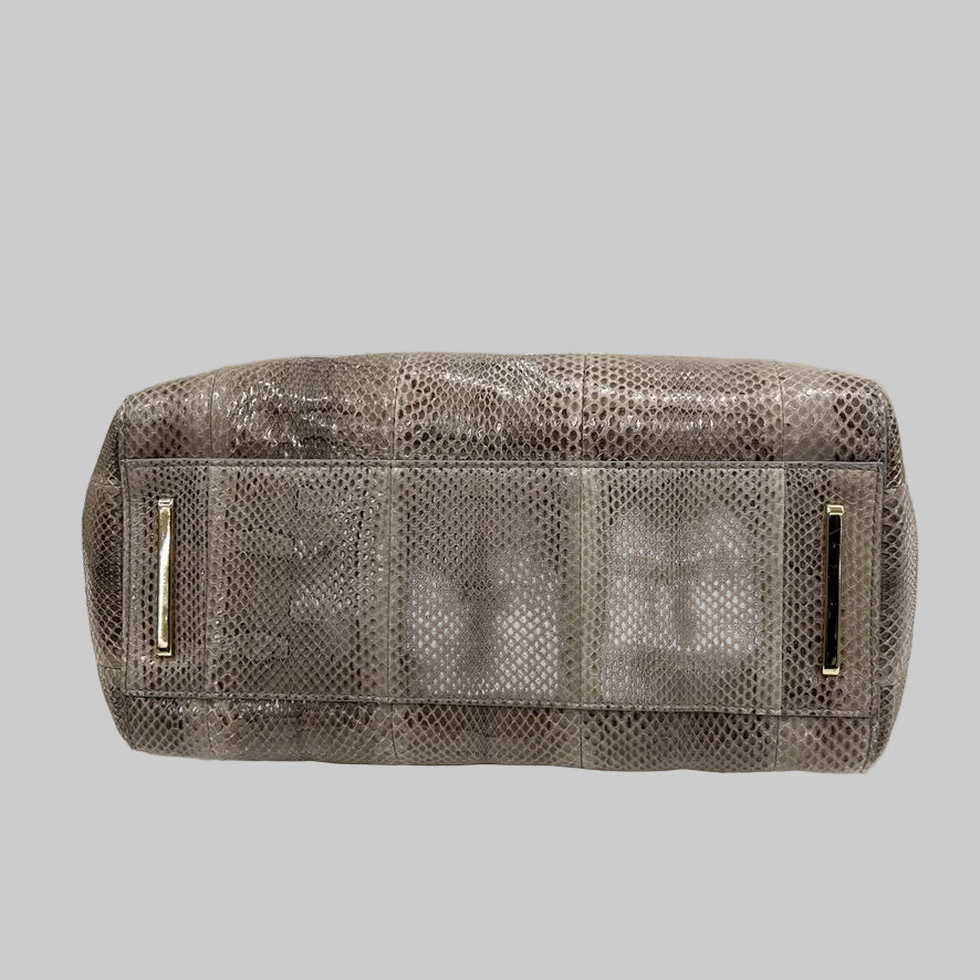 BOSS Borsa grigia sfumata in pitone 