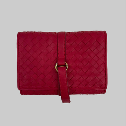 BOTTEGA VENETA Porta gioielli rosso lampone