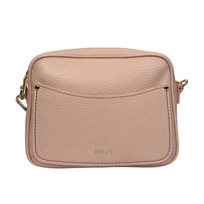 BRICS Borsa in pelle martellata rosa pastello