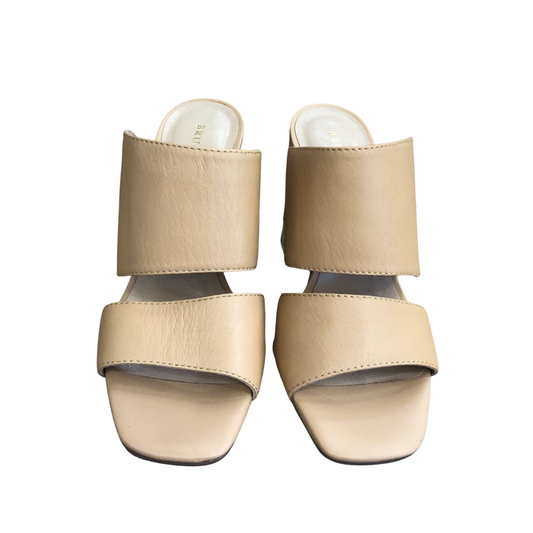 BRUNO PREMI Sandali beige con fondo tacco plexiglass