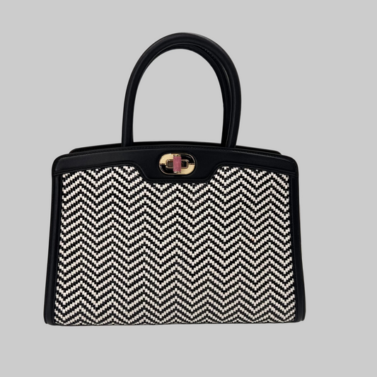 BULGARI Borsa Isabella Rossellini nera e bianca 