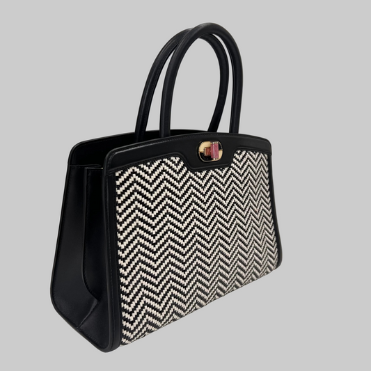 BULGARI Borsa Isabella Rossellini nera e bianca 