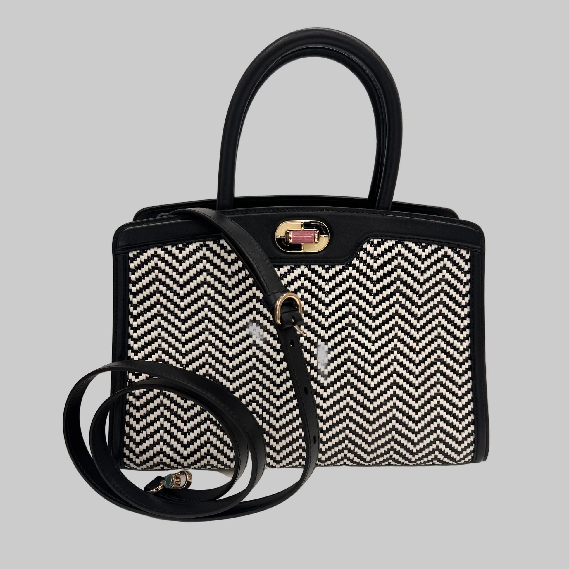 BULGARI Borsa Isabella Rossellini nera e bianca 