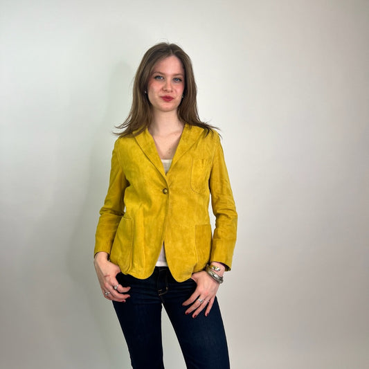 BULLY Giacca scamosciata giallo ocra