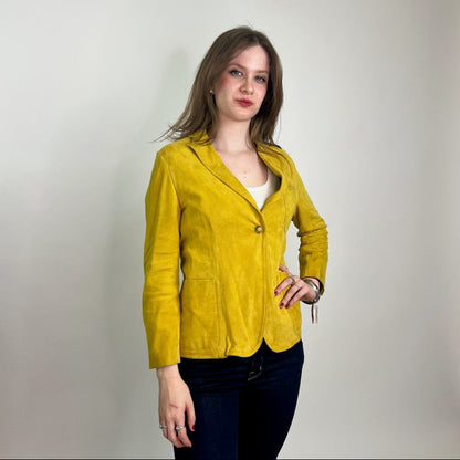 BULLY Giacca scamosciata giallo ocra