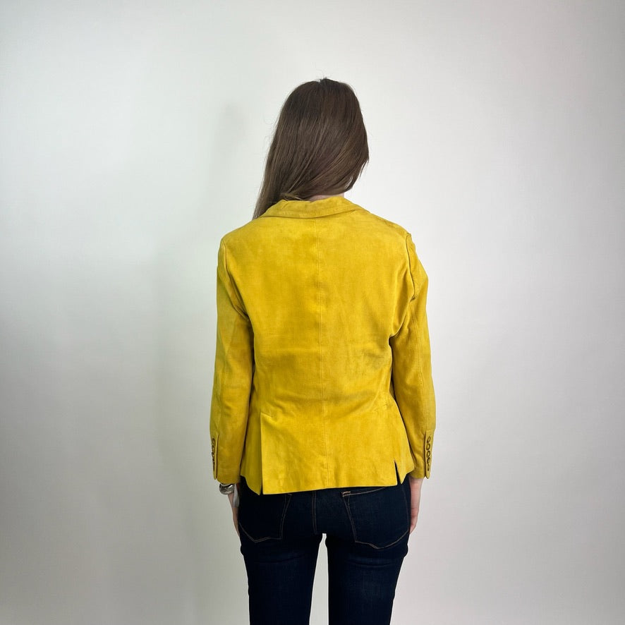 BULLY Giacca scamosciata giallo ocra
