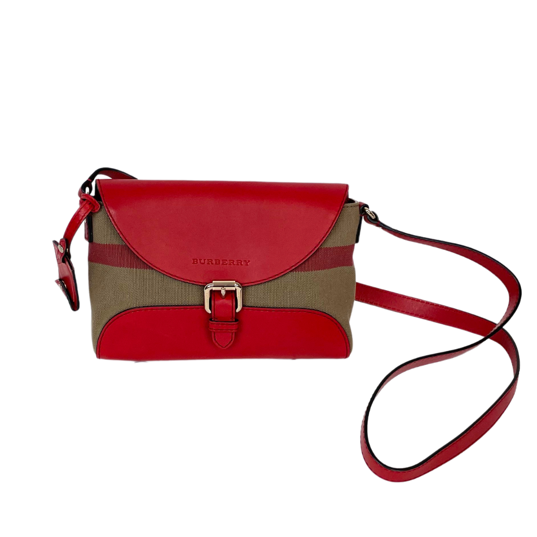 BURBERRY Borsa a tracolla rossa