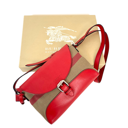 BURBERRY Borsa a tracolla rossa